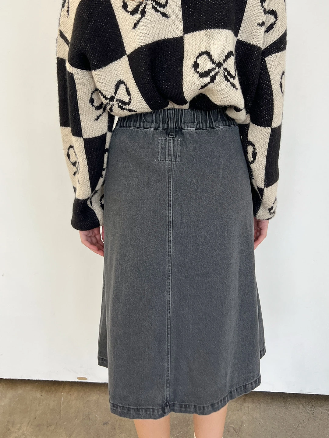 Farm Girl Skirt - Black Denim 6 Farm Girl Skirt - Black Denim - Image 4