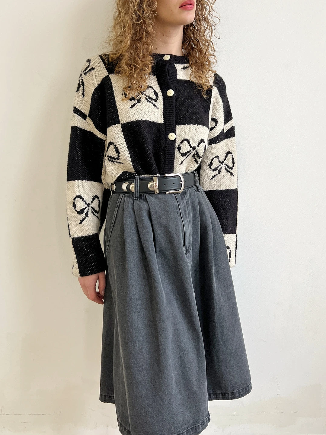 Farm Girl Skirt - Black Denim 4 Farm Girl Skirt - Black Denim - Image 2