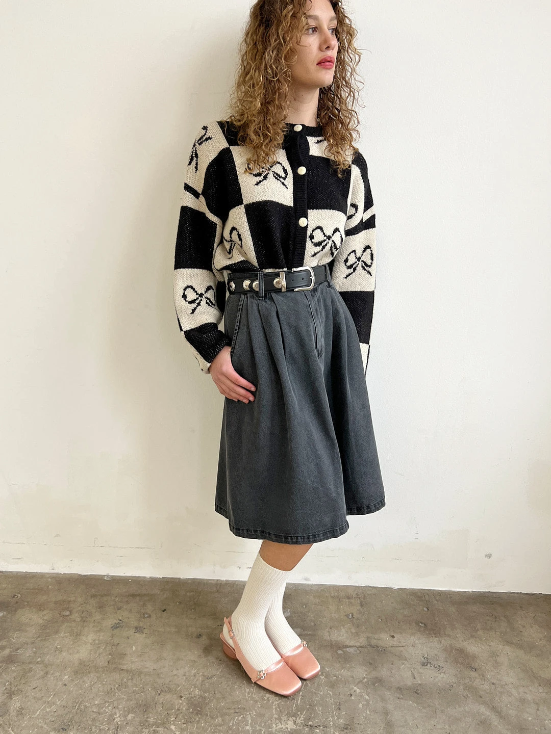 Farm Girl Skirt - Black Denim 8 Farm Girl Skirt - Black Denim - Image 6