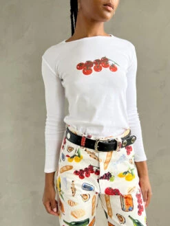 Dana Long Sleeve Tee - Pomodoro -Fashion Shop IMG 8349 lisa says gah tee tomato