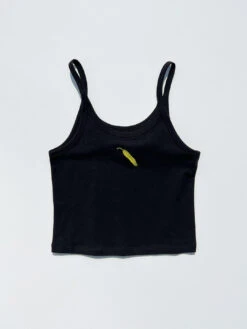 Crop Tank - Black/Shishito