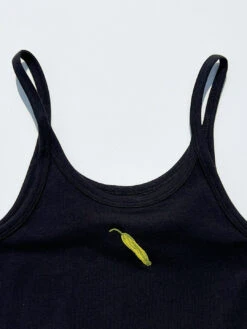 Crop Tank - Black/Shishito -Fashion Shop IMG 8359 lisa says gah arq undies black