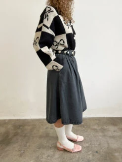 Farm Girl Skirt - Black Denim 14 Farm Girl Skirt - Black Denim -Fashion Shop IMG 8363 le bon shoppe skirt black