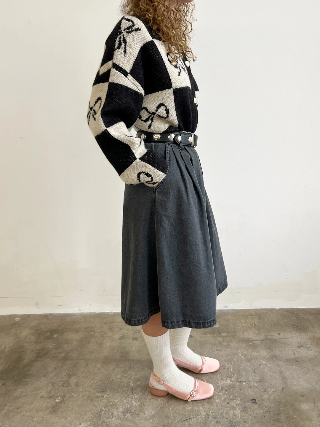 Farm Girl Skirt - Black Denim 7 Farm Girl Skirt - Black Denim - Image 5