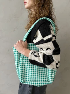 Mini Cloud Bag - Green Gingham