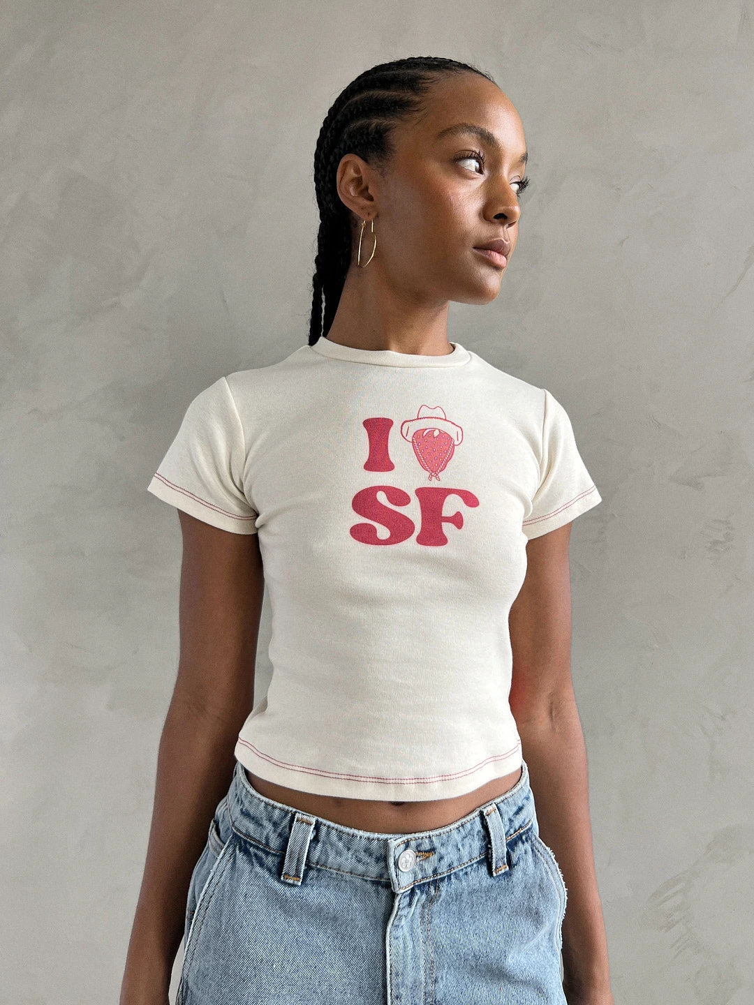 Fruit Face Baby Tee - I <3 SF 7 Fruit Face Baby Tee - I <3 SF - Image 5