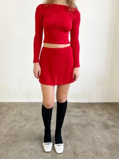 Darcy Skort - Red Slinky -Fashion Shop IMG 8583 lisa says gah bisou darcy skort red