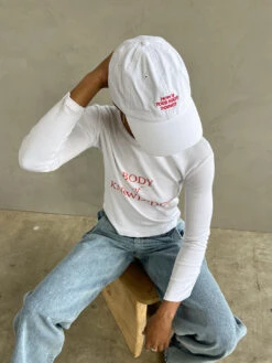 Loom X Gah Cap - White/Red -Fashion Shop IMG 8583 loom c34a31e1 dcf1 4d72 9950 a2346f62a8d1