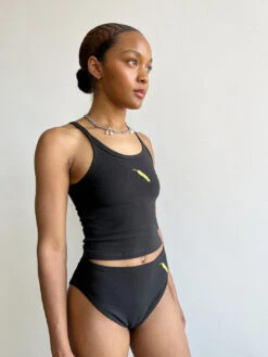 Crop Tank - Black/Shishito -Fashion Shop IMG 8626 lisa says gah arq undies black 2d7740cf 4830 4da2 a104 da5cf3ecb890