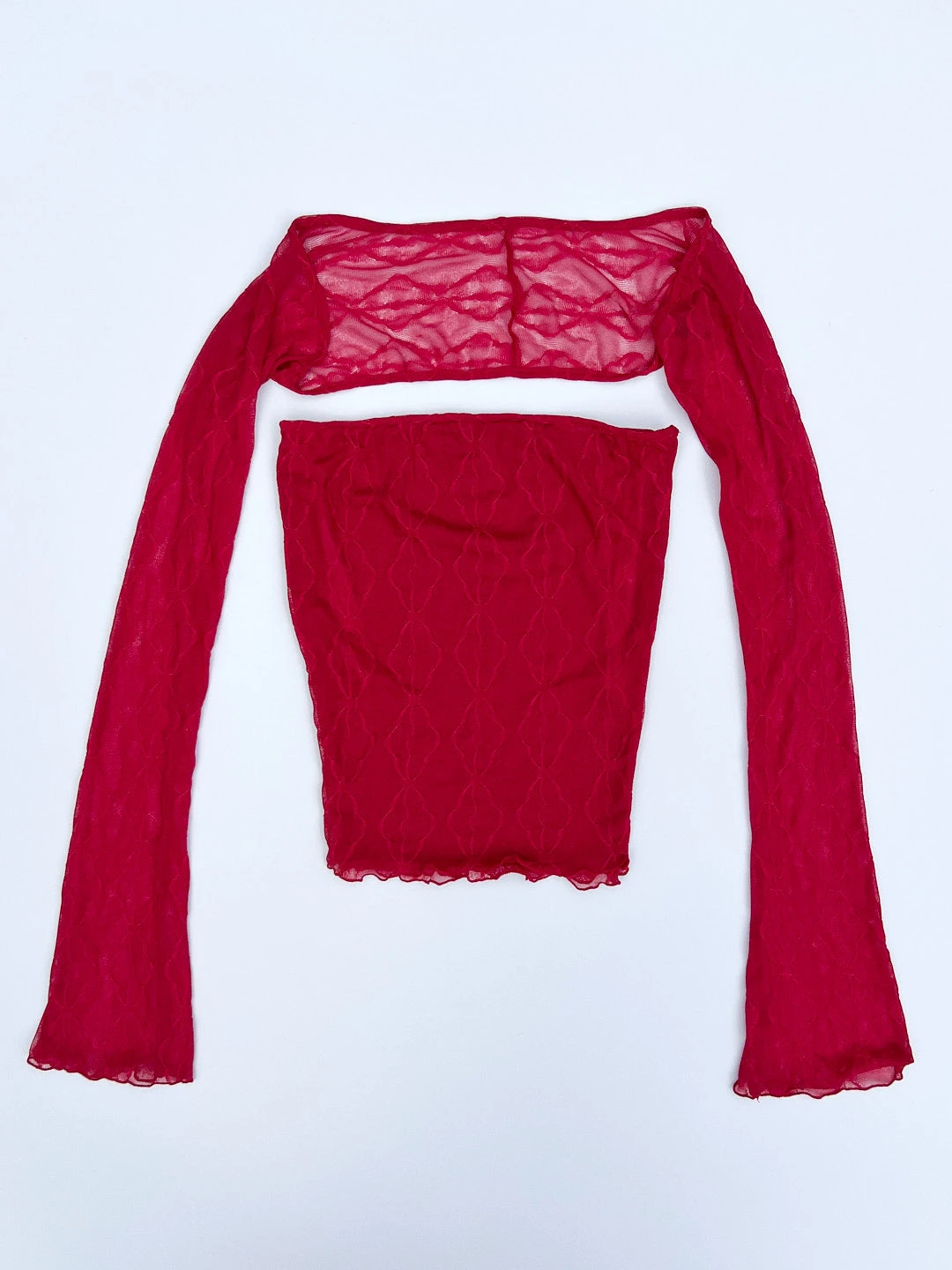 Mariposa Lace Bolero - Goji Berry 8 Mariposa Lace Bolero - Goji Berry - Image 6