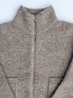 Louie Jacket - Smoke -Fashion Shop IMG 8709 le bon shoppe sweater zip brown