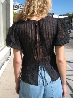 Petra Blouse - Black Ruffle -Fashion Shop IMG 8792 lisa says gah blouse black ruffle