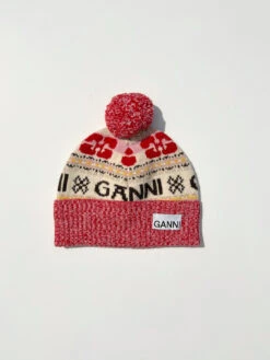 Ganni Graphic Wool Beanie - Multi