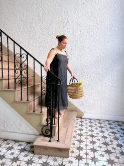 Mar Tie Midi Dress - Black Rosette -Fashion Shop IMG 9161 lisa says gah prespring mar dress black