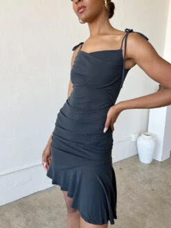 Gabriella Dress - Onyx 17 Gabriella Dress - Onyx -Fashion Shop IMG 9225 geel dress black