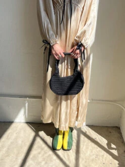 Hvisk Crochet Bag - Paved Black