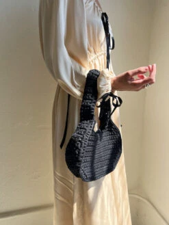 Hvisk Crochet Bag - Paved Black -Fashion Shop IMG 9335 hvisk bag black crochet