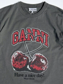 Ganni Future Heavy Cherry Tee - Ash -Fashion Shop IMG 9358 ganni tshirt black
