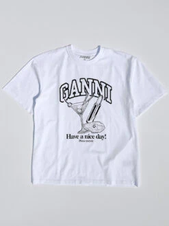 Ganni Future Heavy Cocktail Tee - White -Fashion Shop IMG 9363 ganni tshirt white
