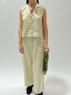 Meryl Set - Pistachio Plaid -Fashion Shop IMG 9476
