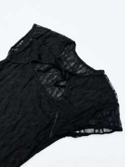 Mariposa Lace Bow Tee - Night 9 Mariposa Lace Bow Tee - Night -Fashion Shop IMG 9480 find me now top black