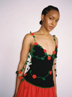 Vines Top - Black -Fashion Shop LIND100 057 tyler mcgillivary tank rose black