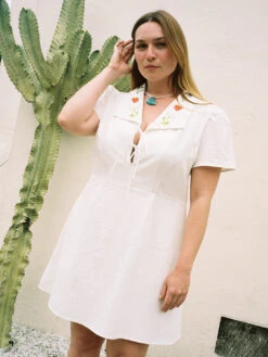 Alexa Shirtdress - Flower Bouquet -Fashion Shop LIND186 051 lisa says gah dress white