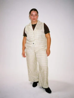 Meryl Set - Pistachio Plaid -Fashion Shop LIND335 041