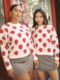 Ella Sweater - Strawberries -Fashion Shop LIND504 094 lisa says gah sweater strawberry