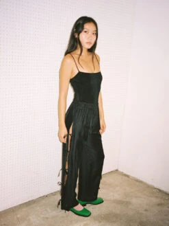 Evelyn Tie Pant - Black Organza 18 Evelyn Tie Pant - Black Organza -Fashion Shop LIND504 134 lisa says gah pants bow black