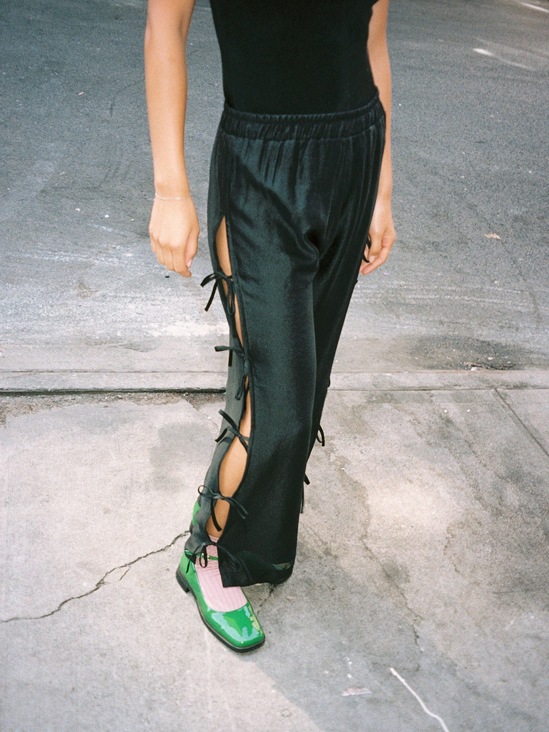 Evelyn Tie Pant - Black Organza 3 Evelyn Tie Pant - Black Organza