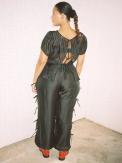 Evelyn Tie Pant - Black Organza 17 Evelyn Tie Pant - Black Organza -Fashion Shop LIND504 140 lisa says gah pants blouse bow black f3cc90d9 4398 4a05 a1e7 fae9f1dfbfd4