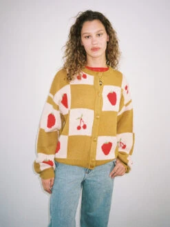 Lauda Cardi - Fruit Check -Fashion Shop LIND632 057 lisa says gah cardigan fruit yellow