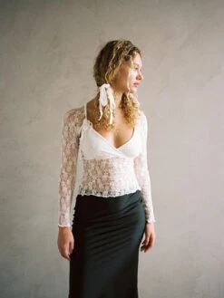 Francine Top - Swan Lace 24 Francine Top - Swan Lace -Fashion Shop LIND683 013 lisa says gah top white