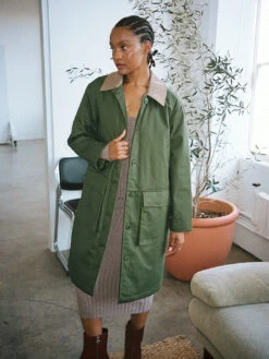 Thinking Mu Filomena Coat - Green -Fashion Shop LIND842 017 thinking mu coat green