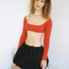El Tigre Chiquito Crop Top - Tomate -Fashion Shop LIND852 012 gil rodriguez crop top red