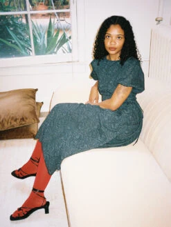 Gianna Dress - Black Rosette