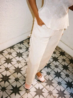 Evelyn Tie Pant - Cashew Rosette -Fashion Shop LIND854 097 lisa says gah prespring evelyn pant white a0fbc853 4c0f 471e b9e8 7185514659e0