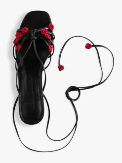 Margot Rosette Sandal - Black/Rose -Fashion Shop MargotHeelsBlack Overhead