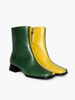 Quincy Boot - Green/Mustard Mix