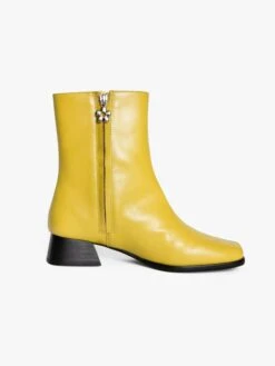 Quincy Boot - Green/Mustard Mix -Fashion Shop QuincyBootGreen YellowSingle Inside