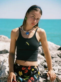 Crop Tank - Black/Shishito -Fashion Shop RenataLessa 84 lisa says gah arq renata black tank