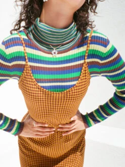 Davis Turtleneck - Lazuli Stripe -Fashion Shop Scan971