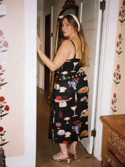 Sofia Slip Dress - Set The Table Caviar -Fashion Shop lind080 035 lisa says gah table dress black