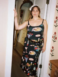 Sofia Slip Dress - Set The Table Caviar -Fashion Shop lind080 036 lisa says gah table dress black