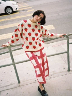 Ella Sweater - Strawberries -Fashion Shop lind081 078