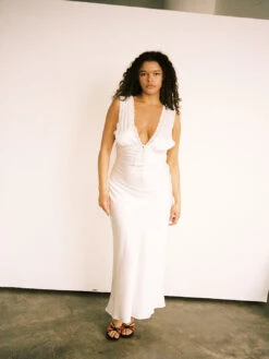 Aurelie Dress - White -Fashion Shop lind227 059 nia dress white