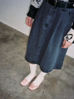 Farm Girl Skirt - Black Denim 17 Farm Girl Skirt - Black Denim -Fashion Shop lind258 006 le bon shoppe skirt black