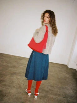 Nylon Shoulder Bag - Candy Apple