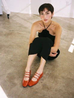 Ariana Patent Leather Heel - Red -Fashion Shop lind496 041 carel mary jane heel red